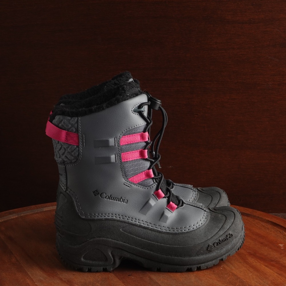 Columbia Snow Boots Girls SZ 3 Gray Bugaboot Celsius Winter Outdoor Waterproof